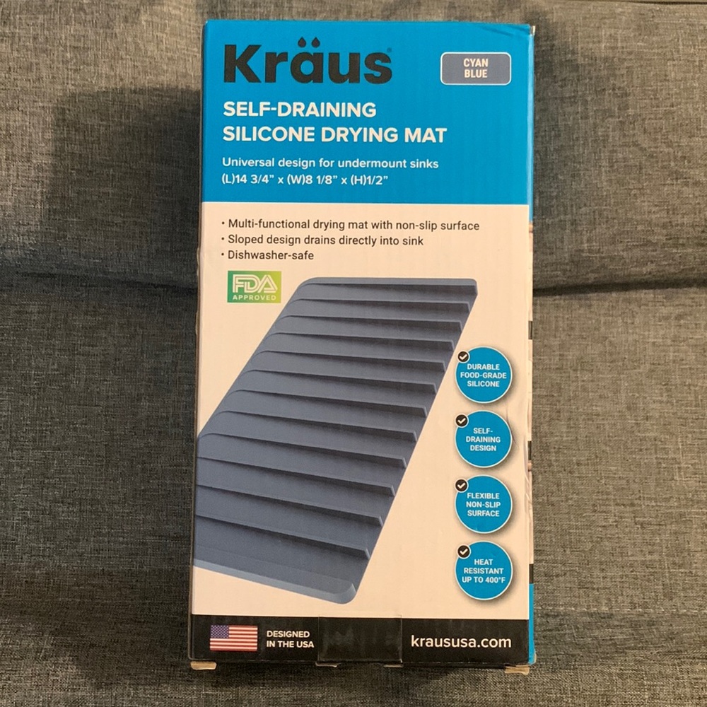 Kräus Self-draining Silicone Drying Mat